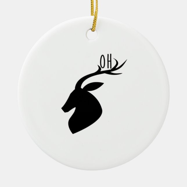 Décoration En Céramique Oh Cerf Pun Créatif Style (Devant)