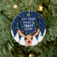 Oh Deer Crazy Année Lumières de rennes Noël
