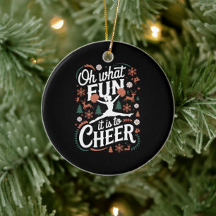 Décoration En Céramique Oh Quel Plaisir De Soutenir Noël De Cheerleading L