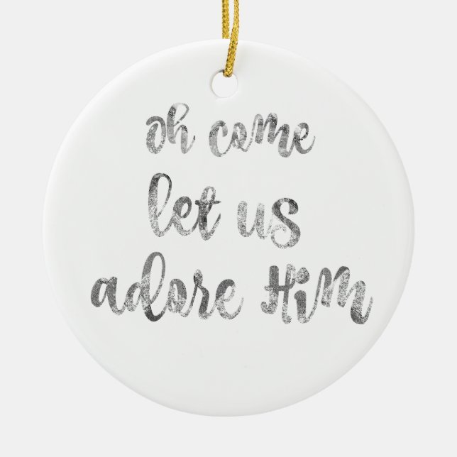 Décoration En Céramique Oh Viens, adorons-le Noël (Devant)