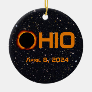 Décoration En Céramique Ohio 2024 Total Éclipse Solaire