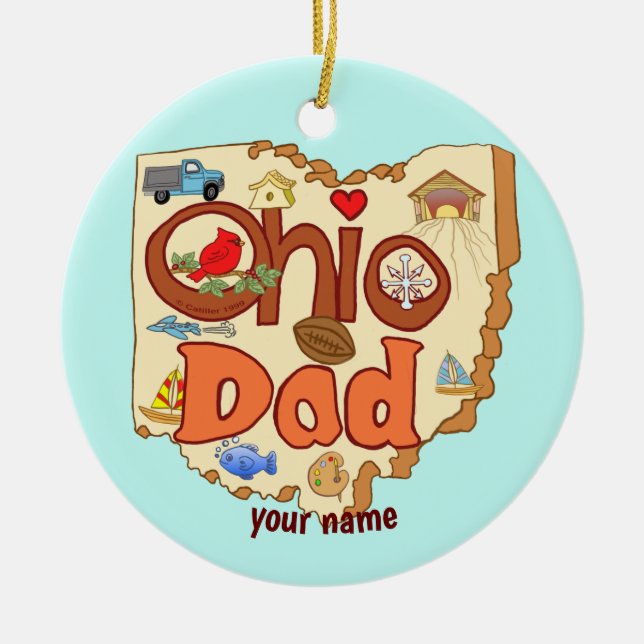 Décoration En Céramique Ohio Papa (Devant)