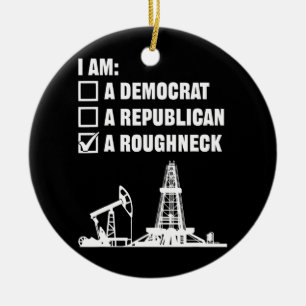 Décoration En Céramique Oilfield Worker Welt Offshore Rig Oilman