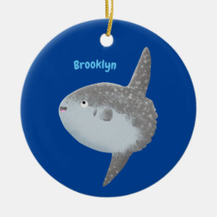 Décoration En Céramique Oiseau de mer mola mola mignonne caricature