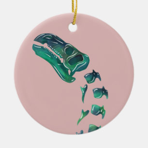 Décoration En Céramique Opal Iguanodon Dinosaur