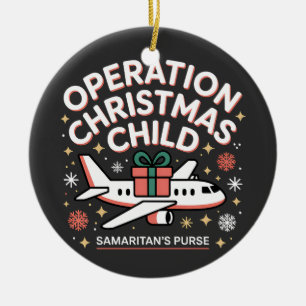 Décoration En Céramique Opération Enfant de Noël Sac à main samaritain 