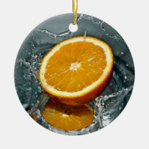 Décoration En Céramique orange juteuse positive pour l'humeur vitaminée