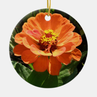 Décoration En Céramique Orange Zinnia Anniversaire personnalisé