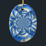 Décoration En Céramique Orchidée aquarelle peinture, Nuages Mandala<br><div class="desc">romantique surréaliste mandala blanc orchidée aquarelle peinture par H Cooper</div>