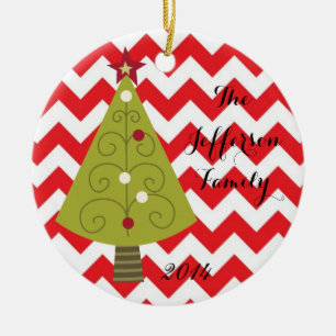 Décoration En Céramique Ordinateur familial XMAS de Noël personnalisé