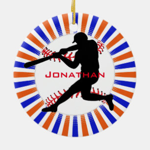 Décoration En Céramique Organisation de conception du joueur de baseball