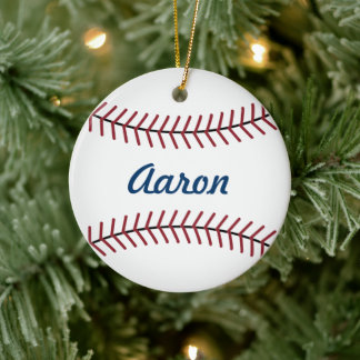 Décoration En Céramique Organisation de Noël de sport de baseball personna