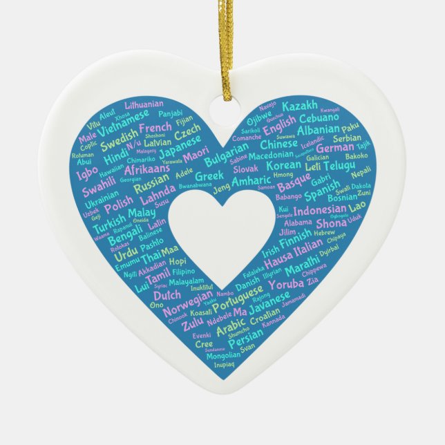 Décoration En Céramique Organisation mondiale des langues (Devant)