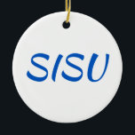 Décoration En Céramique Organisation SISU (Round;Blanc; Organisation finla<br><div class="desc">L'ornement de SISU est la meilleure façon de montrer votre héritage finlandais. Fait un grand cadeau sur le thème finlandais !</div>