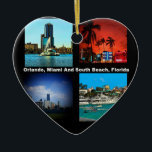 Décoration En Céramique Orlando, Miami, South Beach Collage<br><div class="desc">Orlando Miami South Beach Collage produit des zones de voyage les plus célèbres de Floride. Une grande partie de l'état de la Floride se trouve sur une péninsule entre le golfe du Mexique, l'océan Atlantique et le détroit de Floride. Cela semble bon sur n'importe quel produit et fait un excellent...</div>