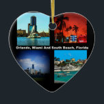Décoration En Céramique Orlando, Miami, South Beach Collage<br><div class="desc">Orlando Miami South Beach Collage produit des zones de voyage les plus célèbres de Floride. Une grande partie de l'état de la Floride se trouve sur une péninsule entre le golfe du Mexique, l'océan Atlantique et le détroit de Floride. Cela semble bon sur n'importe quel produit et fait un excellent...</div>