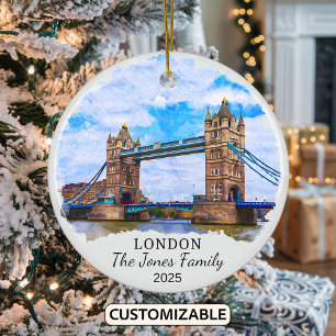 Décoration En Céramique Ornament de Londres personnalisé, Angleterre