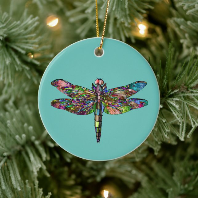 DÉCORATION EN CÉRAMIQUE ORNAMENT DRAGONFLY (Arbre)