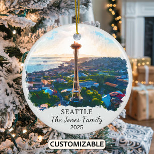 Décoration En Céramique Ornament personnalisé Seattle, État de Washington