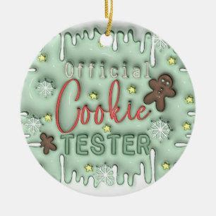 Décoration En Céramique "Ornement officiel de Tester de Cookie"