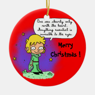 Décoration En Céramique ornementez le "Joyeux Noël" "le petit prince "