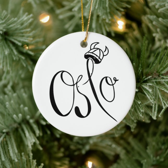 Décoration En Céramique Oslo, Norvège Casque Viking (Arbre)