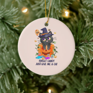 Décoration En Céramique Oubliez Les Bonbons, Donnez-Moi Juste Un Chat