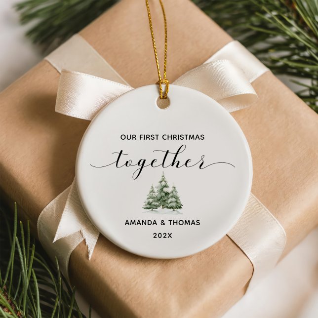 Décoration En Céramique Our First Christmas Together Photo (Créateur téléchargé)