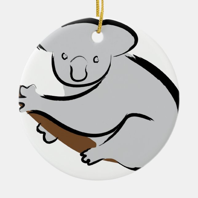 Décoration En Céramique Ours de koala dans l'arbre (Devant)