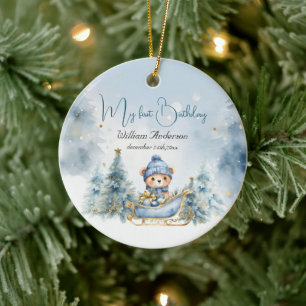 Décoration En Céramique Ours Noël un premier anniversaire hiver