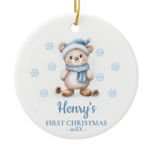 Ourson Personnalisé Premier Noël de Bébé