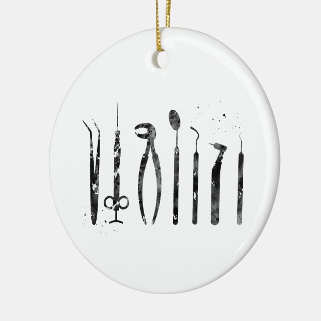 Décoration En Céramique Outils de dentiste (Gauche)