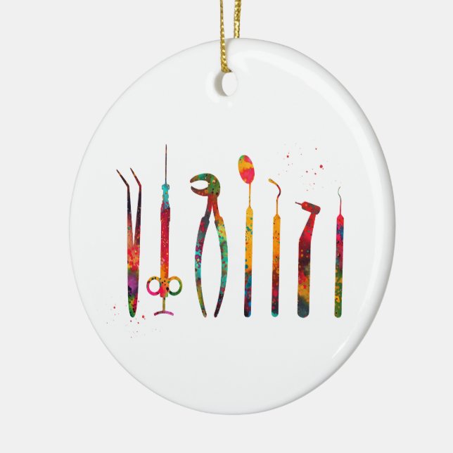 Décoration En Céramique Outils Dentiste (Gauche)
