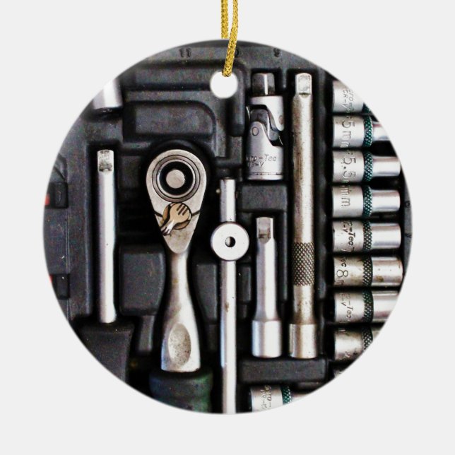 Décoration En Céramique Outils Handyman Boîte à outils (Devant)