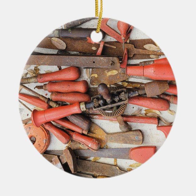 Décoration En Céramique Outils Outil Russe antique Red Man (Devant)