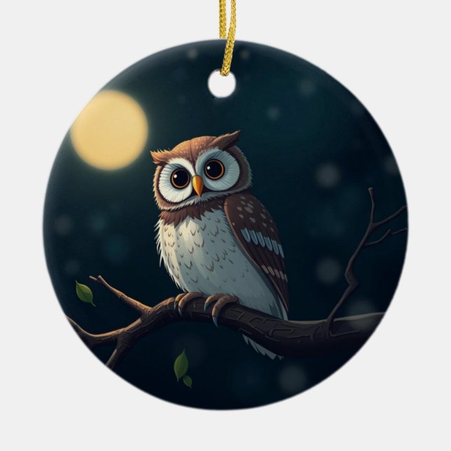 Décoration En Céramique Owl ornament (Devant)