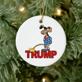 Décoration En Céramique P ON TRUMP - Démocrates — Conception anti-Trump -