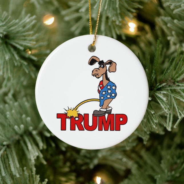 Décoration En Céramique P ON TRUMP - Démocrates — Conception anti-Trump -  (Arbre)