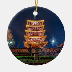 Décoration En Céramique Pagoda de Cinq-Toit au temple d'Asakusa, Tokyo