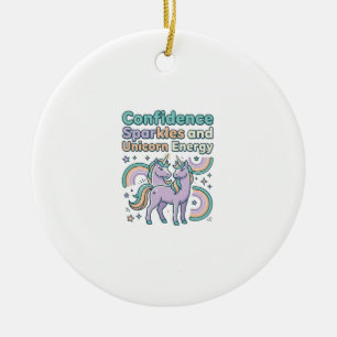 Décoration En Céramique Paillettes de Confiance de Licorne et Conception d