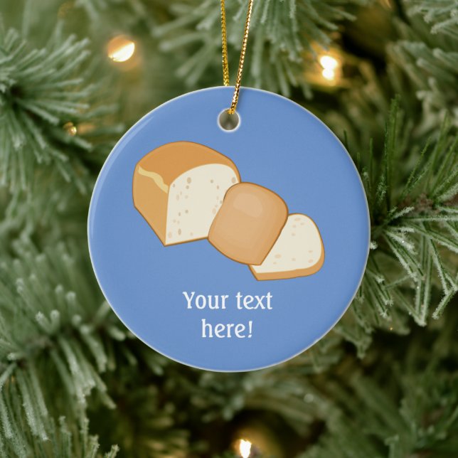 Décoration En Céramique Pain coupé en tranches montrant bout de croûte (Arbre)