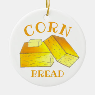 Décoration En Céramique Pain de Cornbread Southern Soul Nourriture Cuillèr