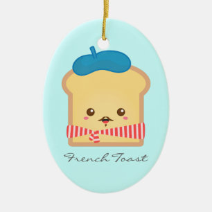 Décoration En Céramique Pain perdu mignon et heureux
