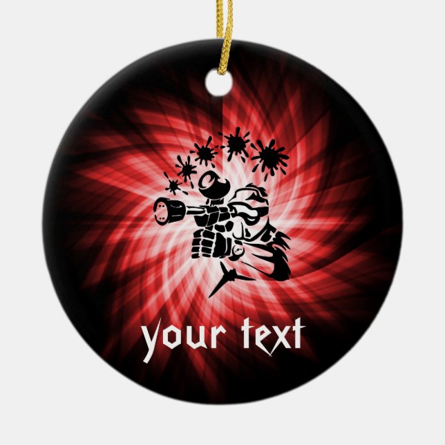 Décoration En Céramique Paintball rouge (Devant)