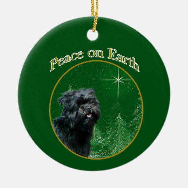 Décoration En Céramique Paix d'Affenpinscher (Devant)