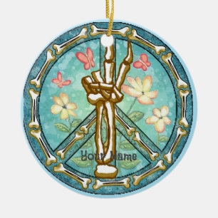 Décoration En Céramique Paix Squelette main