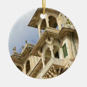 Décoration En Céramique Palais de la ville, Udaipur, Rajasthan, Inde