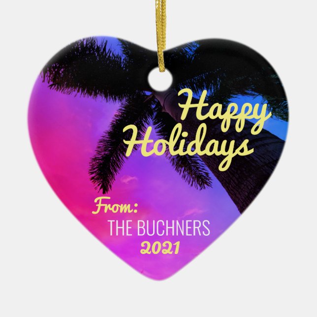 Décoration En Céramique Palme Côtier (Devant)