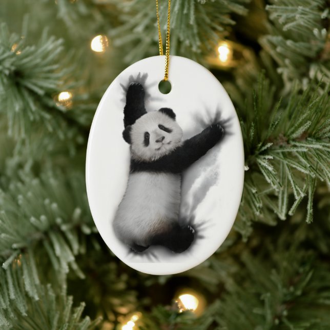 Décoration En Céramique Panda Chemise Humoristique Graphisme Animal T-Shir (Arbre)