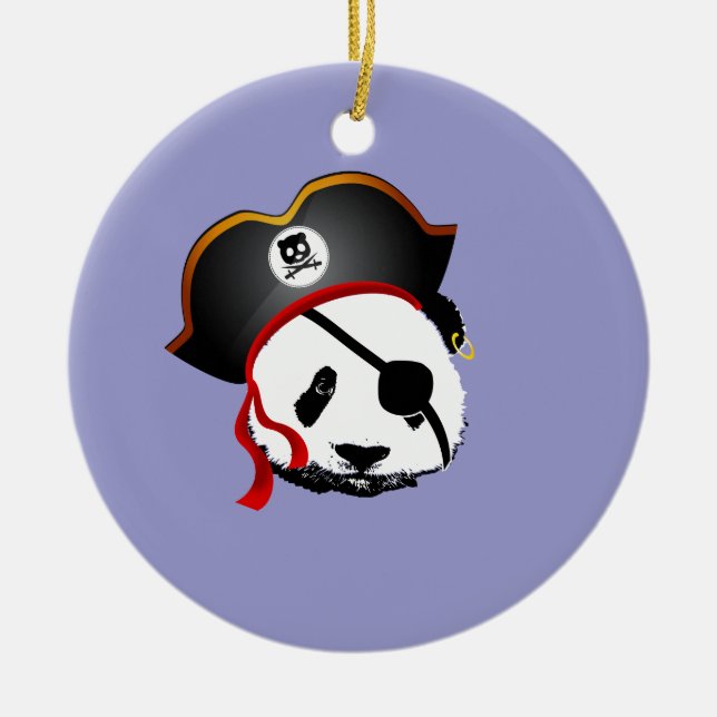 Décoration En Céramique Panda pirate (Devant)